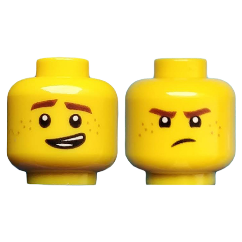 【Emily Mifigures】LEGO 樂高 人偶 頭 全新 雙面臉 阿剛 Jay 3626cpb1892