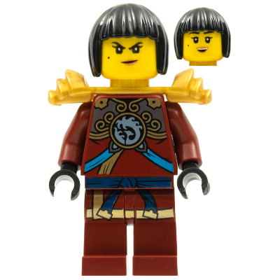 【Emily Mifigures】LEGO 樂高 人偶 頭 全新 雙面臉 旋風忍者 赤蘭 3626cpb2249-細節圖2