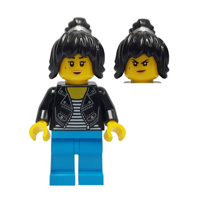 【Emily Mifigures】LEGO 樂高 人偶 頭 全新 雙面臉 旋風忍者 赤蘭 3626cpb2249-細節圖4