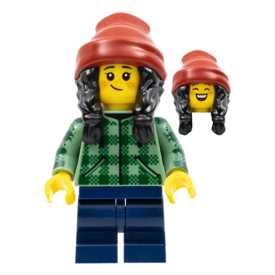 【Emily Mifigures】LEGO 樂高 人偶 頭 全新 雙面臉 牙套小孩 3626cpb2962 10325-細節圖2