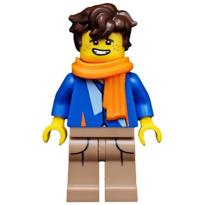 【Emily Mifigures】LEGO 樂高 人偶 頭髮 全新 瀟灑 慵懶風 深咖啡色 25412-細節圖2