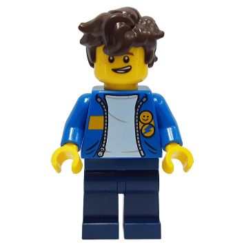 【Emily Mifigures】LEGO 樂高 人偶 頭髮 全新 瀟灑 慵懶風 深咖啡色 25412-細節圖3