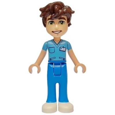 【Emily Mifigures】LEGO 樂高 人偶 頭髮 全新 瀟灑 慵懶風 深咖啡色 25412-細節圖4