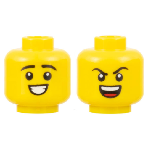 【Emily Mifigures】LEGO 樂高 人偶 頭 全新 雙面臉 恐龍人 3626cpb3176