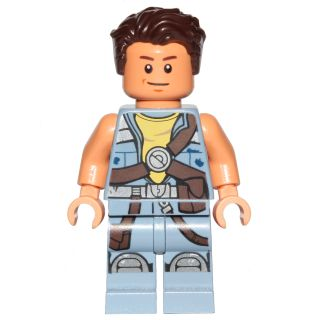 【Emily Mifigures】LEGO 樂高 人偶 頭髮 全新 帥哥髮型 旁分 微卷 深棕色 23186-細節圖4