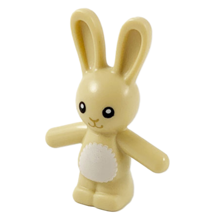 【Emily Mifigures】LEGO 樂高 動物 全新 兔子 玩偶 娃娃 沙色 66965pb01-細節圖2