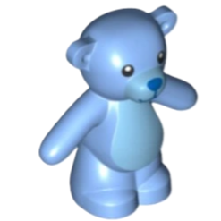 【Emily Mifigures】LEGO 樂高 動物 全新 泰迪熊 小熊 玩偶 娃娃 中間藍色 98382pb009-細節圖2