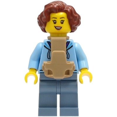 【Emily Mifigures】LEGO 樂高 人偶 頭髮 全新 旁分短髮 波浪 高瀏海 紅棕色 11256-細節圖4