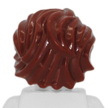 【Emily Mifigures】LEGO 樂高 人偶 頭髮 全新 安納金 紅棕色 43753-細節圖2