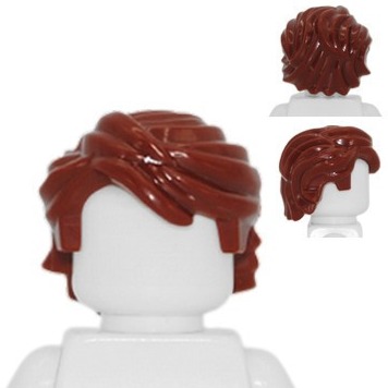 【Emily Mifigures】LEGO 樂高 人偶 頭髮 全新 安納金 紅棕色 43753-細節圖3