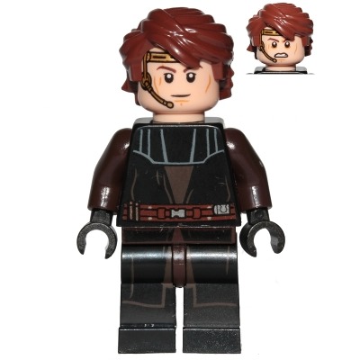 【Emily Mifigures】LEGO 樂高 人偶 頭髮 全新 安納金 紅棕色 43753-細節圖4