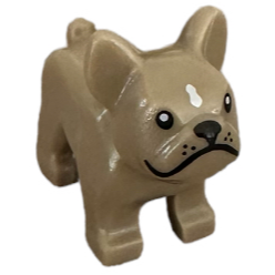 【Emily Mifigures】LEGO 樂高 動物 全新 鬥牛犬 深沙色 中膚色 29602pb01-規格圖2