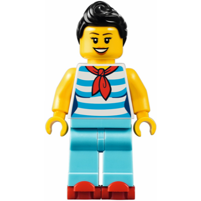 【Emily Mifigures】LEGO 樂高 人偶 腳 全新 素色 中天空藍色 970c00-細節圖3