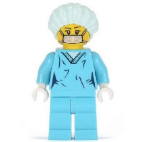 【Emily Mifigures】LEGO 樂高 人偶 腳 全新 素色 中天空藍色 970c00-細節圖4