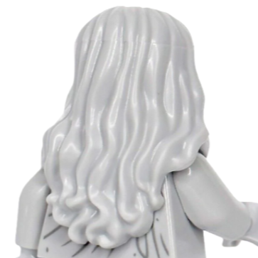 【Emily Mifigures】LEGO 樂高 人偶 頭髮 全新 淺灰色 長髮 中分 鄧不利多 36806-細節圖5