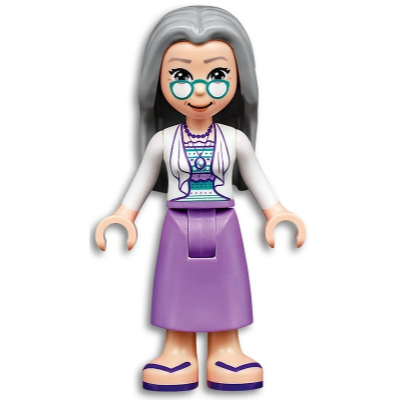 【Emily Mifigures】LEGO 樂高 人偶 頭髮 全新 淺灰色 長髮 中分 鄧不利多 36806-細節圖6