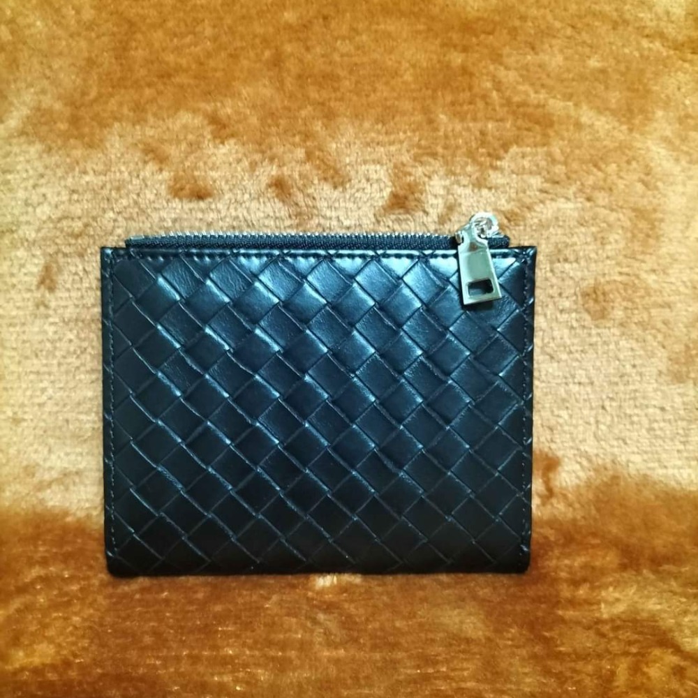 編織短夾-黑色-細節圖2