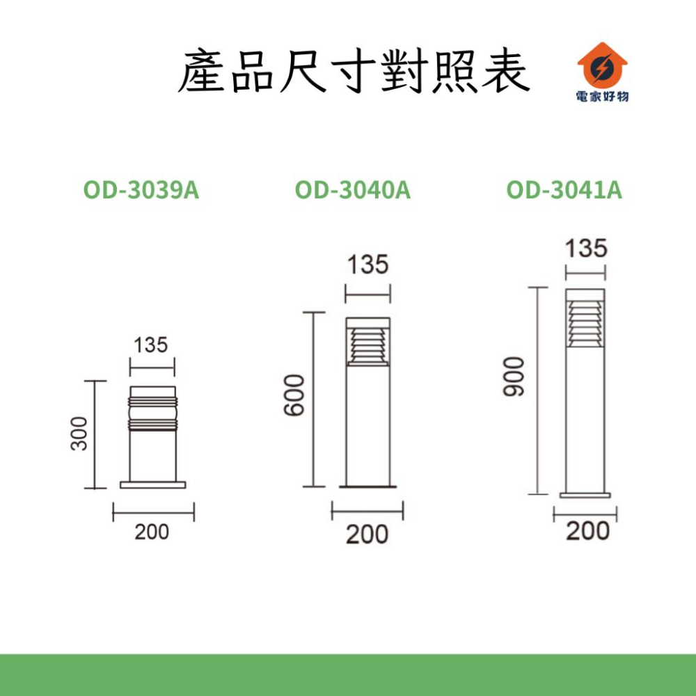 🔥免運 舞光 草坪燈 草皮燈(OD-3039A OD-3040A OD-3041A)30公分/60公分/90公分-細節圖2