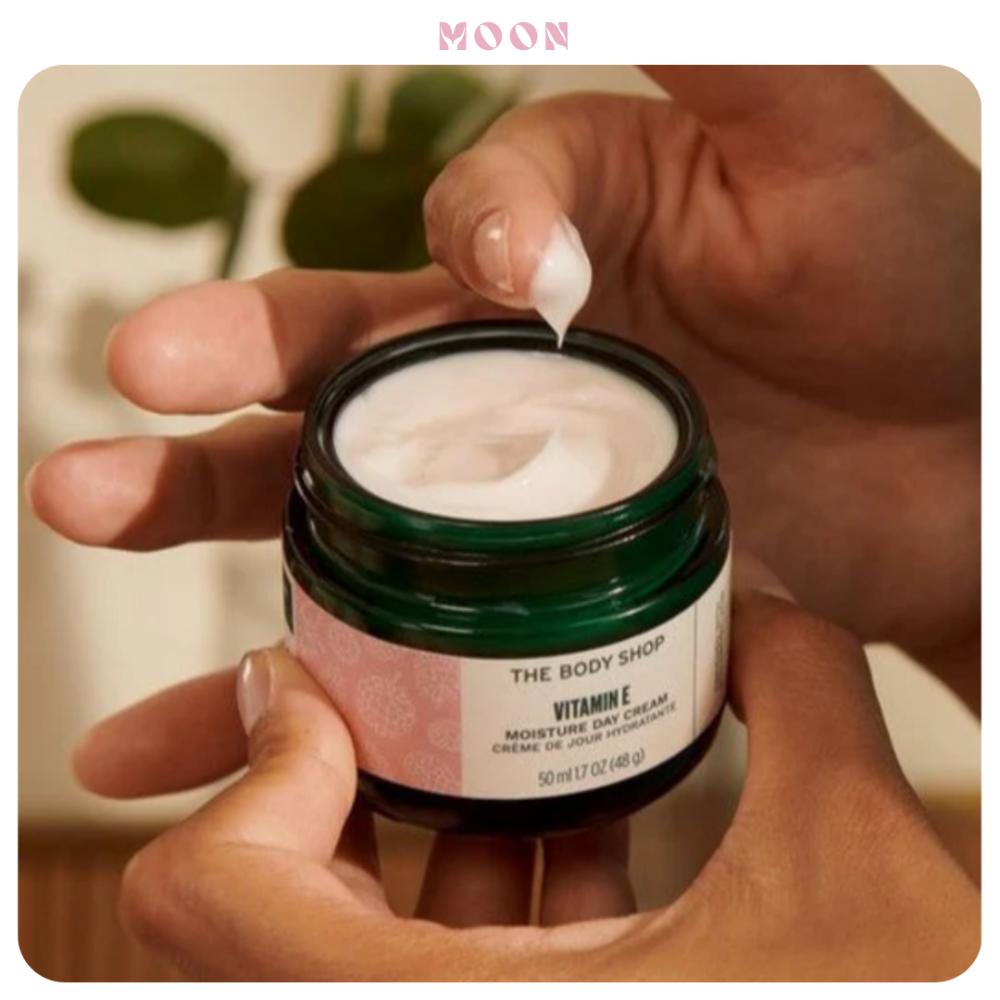 The Body Shop 維他命E保水日霜 100ml｜長效保濕 滋潤補水 玻尿酸 覆盆子籽油 各種膚質適用-細節圖3