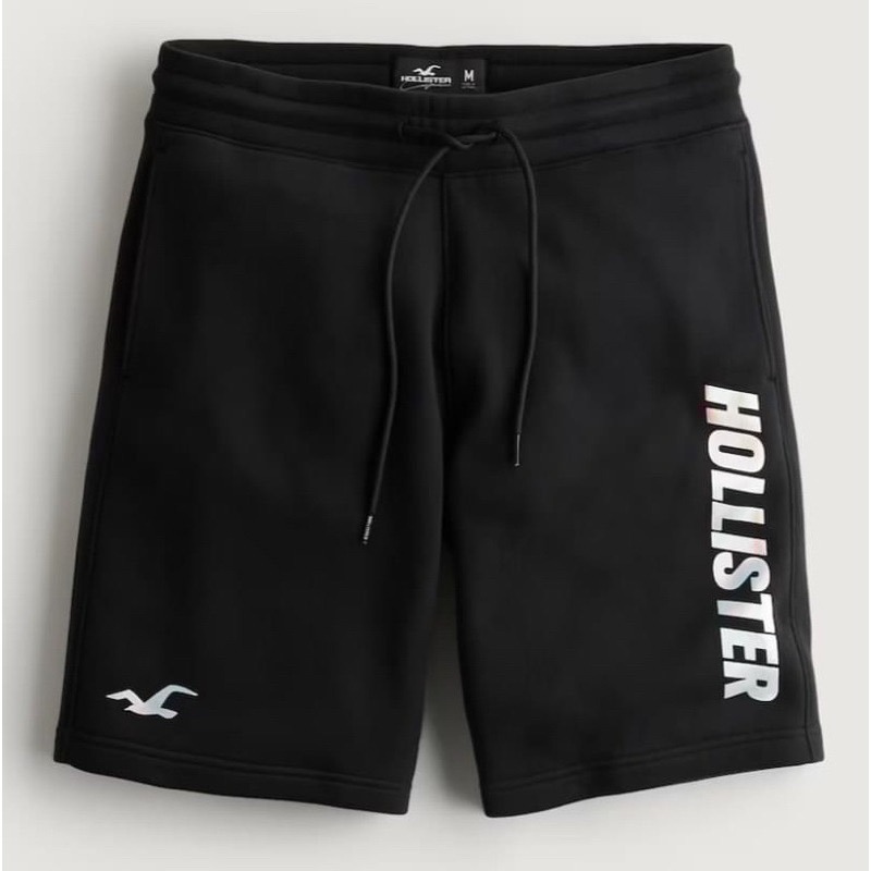 【現貨】Hollister co. 男款閃亮徽標圖案棉短褲 L-細節圖2
