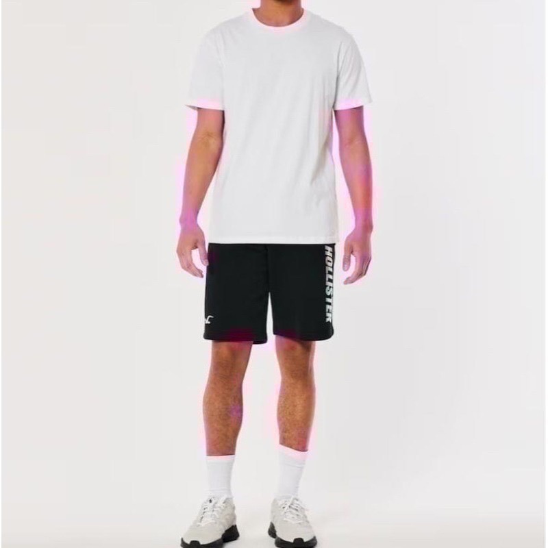 【現貨】Hollister co. 男款閃亮徽標圖案棉短褲 L-細節圖3
