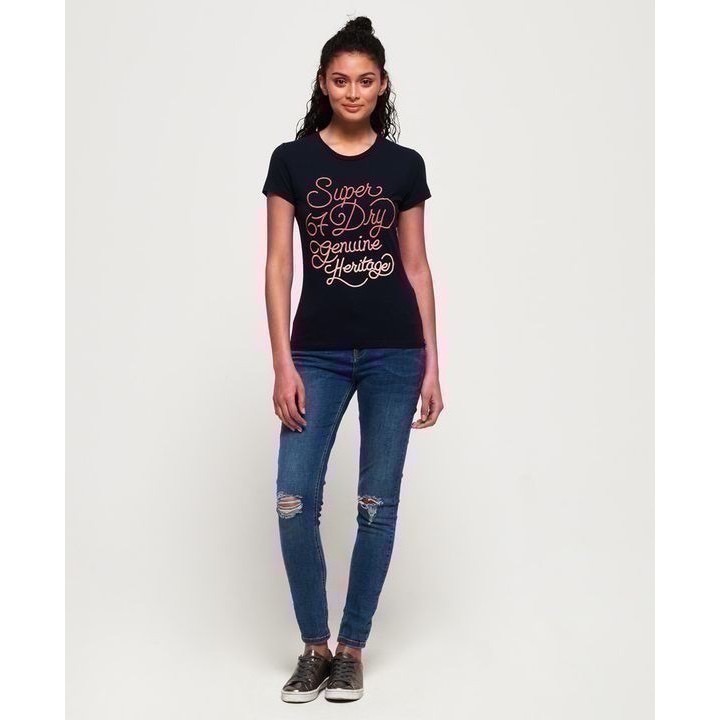 【現貨】Superdry 女大人漸層刺繡TEE (4/S)-細節圖2