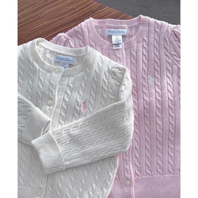 Polo Ralph Lauren 女青年小馬麻花針織開扣棉質外套 (美國RL官網購入)-細節圖2