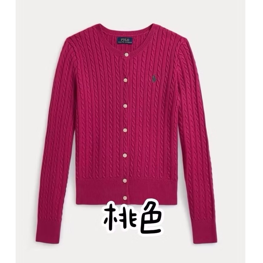 Polo Ralph Lauren 女青年小馬麻花針織開扣棉質外套 (美國RL官網購入)-規格圖11