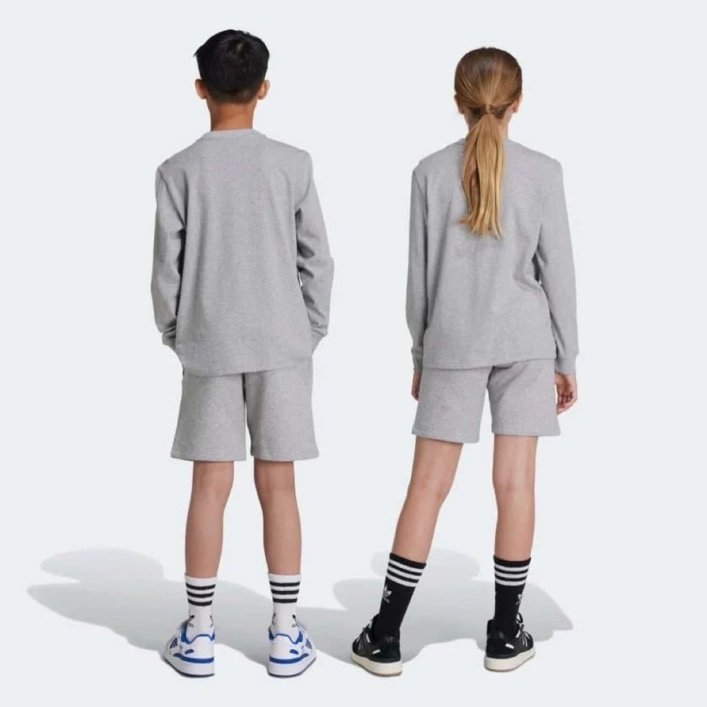 adidas 青年中性款柔軟棉質休閒運動短褲 - L (男女皆可穿)-細節圖3
