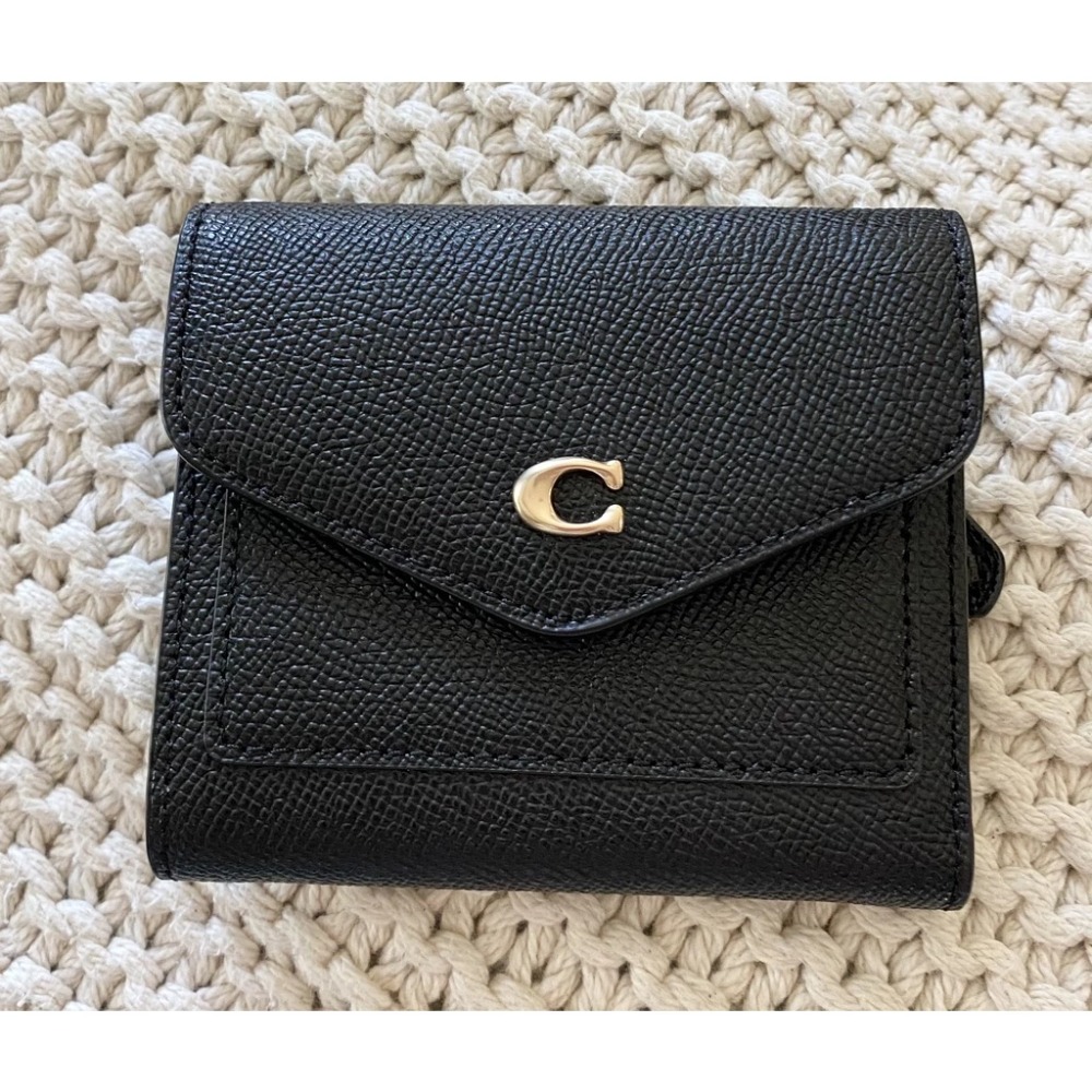 【現貨】Coach 專櫃款 三折信封短夾 十字紋防刮牛皮-規格圖3