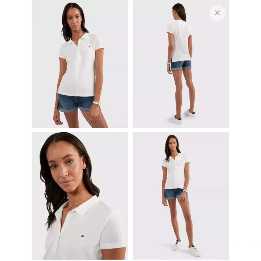 【現貨】Tommy Hilfiger 女大人修身彈力棉質POLO衫-細節圖3