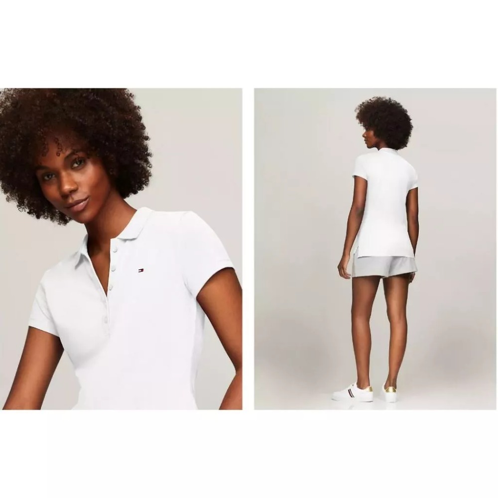 【現貨】Tommy Hilfiger 女大人修身彈力棉質POLO衫-規格圖4