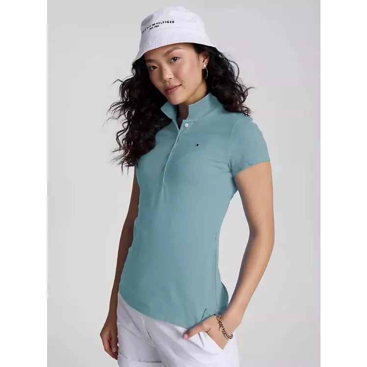【現貨】Tommy Hilfiger 女大人修身彈力棉質POLO衫-規格圖4