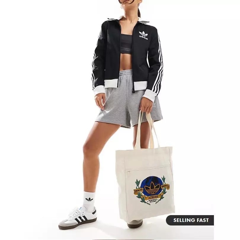 【現貨】adidas Originals 帆布刺繡貼布托特包-細節圖3