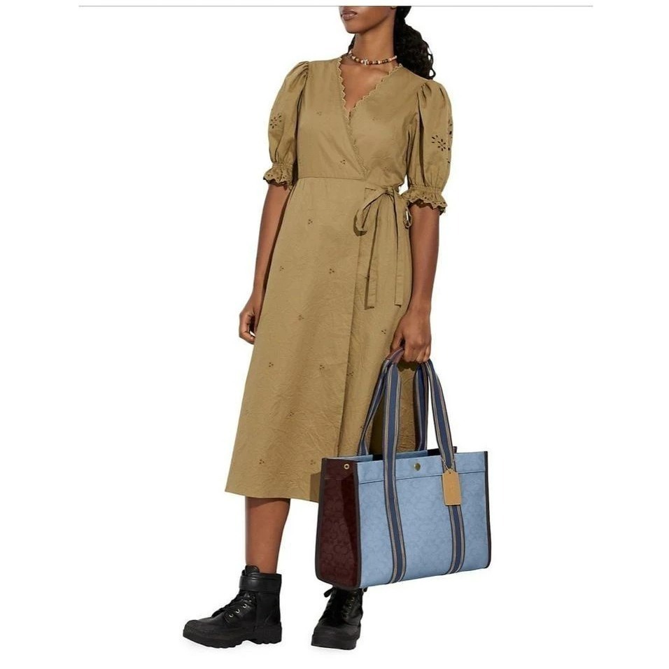 【現貨】 Coach Spin Tote 42 大容量帆布托特包 - 專櫃超值款-細節圖3