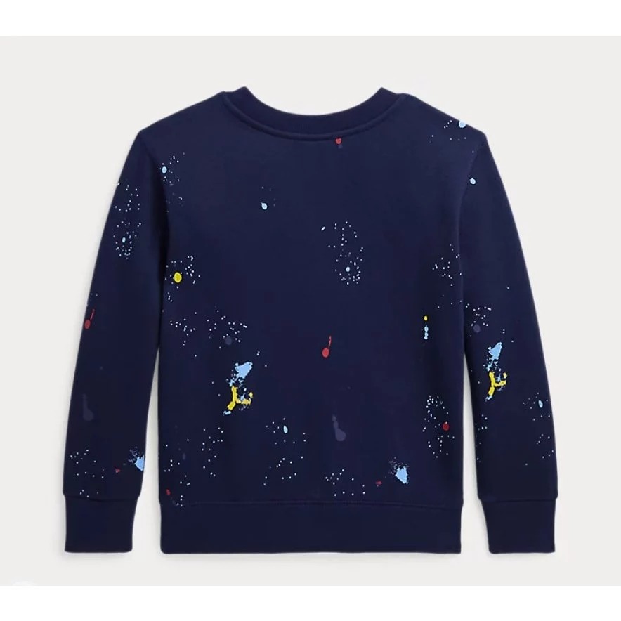 【現貨】Polo Ralph Lauren 青年款潑漆造型輕刷毛 衛衣 大學T L (女大人可穿)-細節圖3