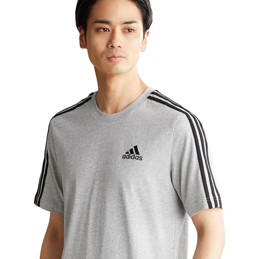 【現貨】Adidas 男版經典三線刺繡LOGO短T 中性款 M-細節圖3