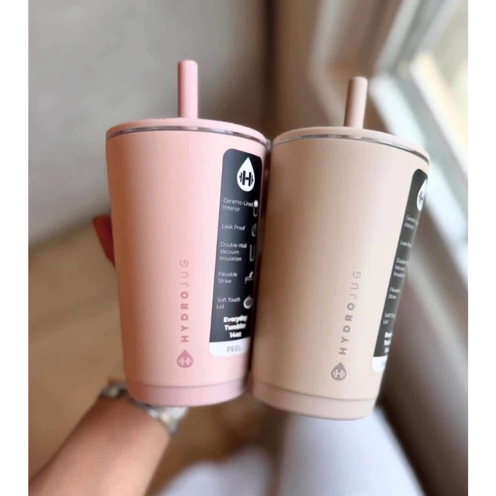 ❤️‍🔥預購‼️HYDROJUG 陶瓷內層 保溫/保冷 防漏吸管杯 14oz（414mL）-細節圖3