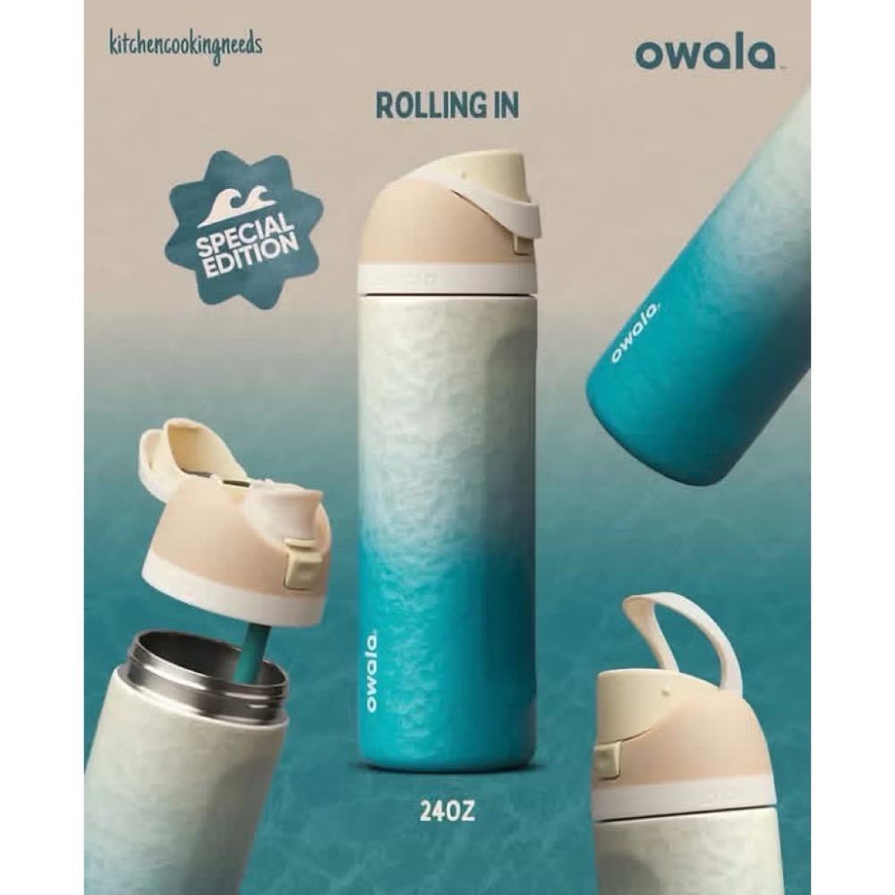 【現貨】❤️‍🔥美國限定 Owala 超夢幻新款驚艷登場 - 水波漸層Rolling In款-細節圖2