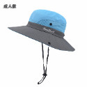 遮陽帽漁夫帽 奔尼帽牛仔帽 雙色帽戶外漁夫帽 迷彩帽 太陽帽 釣魚帽 男女登山露營-規格圖6