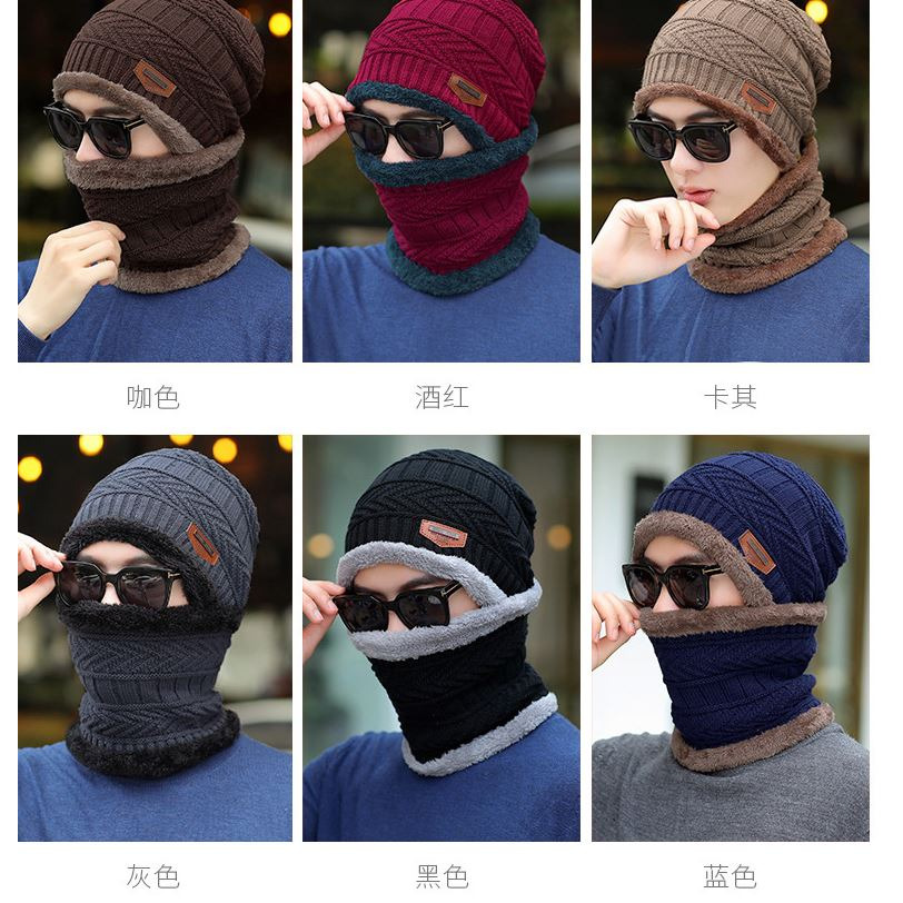 保暖兩件式圍脖套帽 圍脖加絨套帽毛帽 兩件套-箭頭款-細節圖2