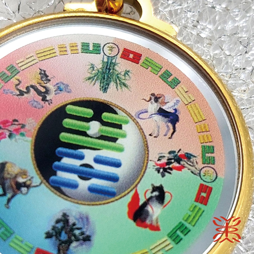 易經 - 避煞 [剛正斷煞{神獸}小人潰散 ] / [剛正斷煞{八卦}小人潰散 ]能量 鏡面鋼 墜鍊-雷水解+澤天夬-細節圖3