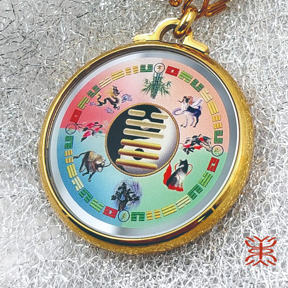 易經 - 避煞 [剛正斷煞{神獸}小人潰散 ] / [剛正斷煞{八卦}小人潰散 ]能量 鏡面鋼 墜鍊-雷水解+澤天夬-細節圖6