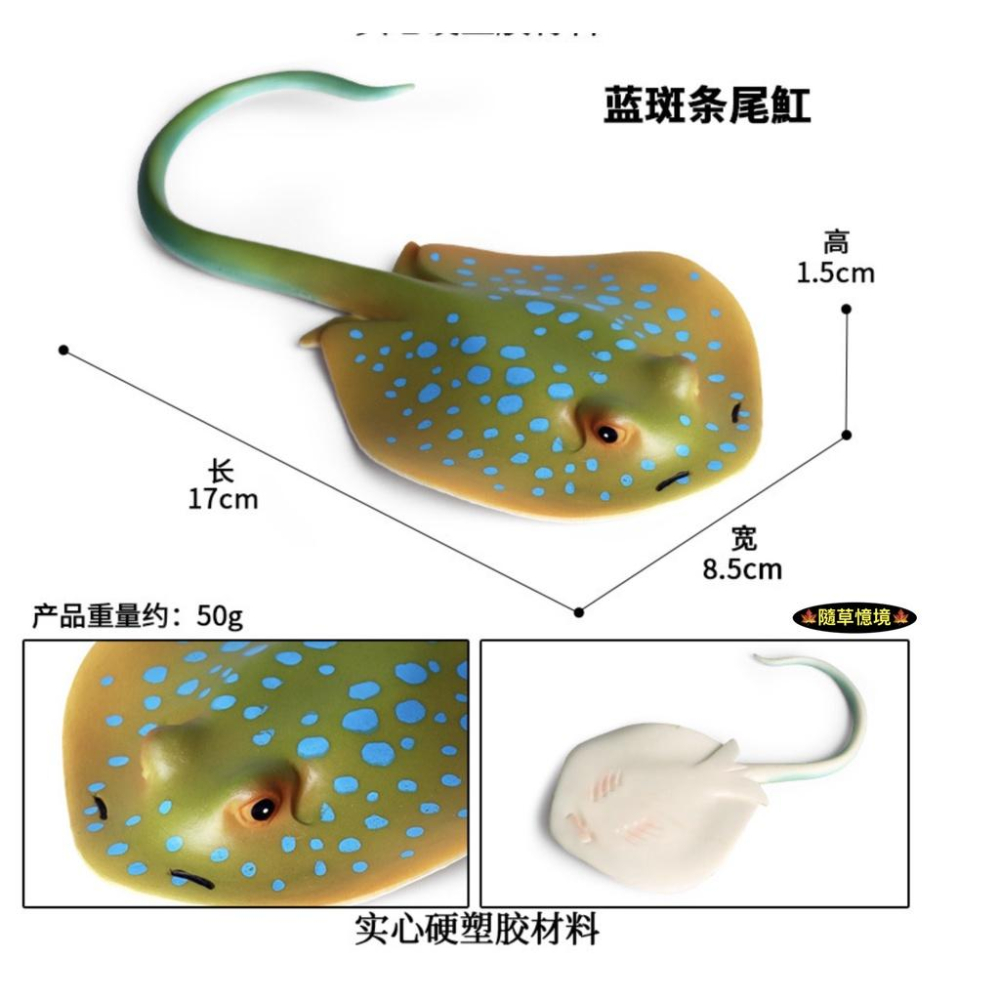 （8款高品質畫工）仿真 魟魚 大魔鬼魚 魟 瑤魚 鱝魚 蝙蝠魚 老闆魚 動物模型 兒童認知 玩具 益智 公仔 SPG-細節圖3