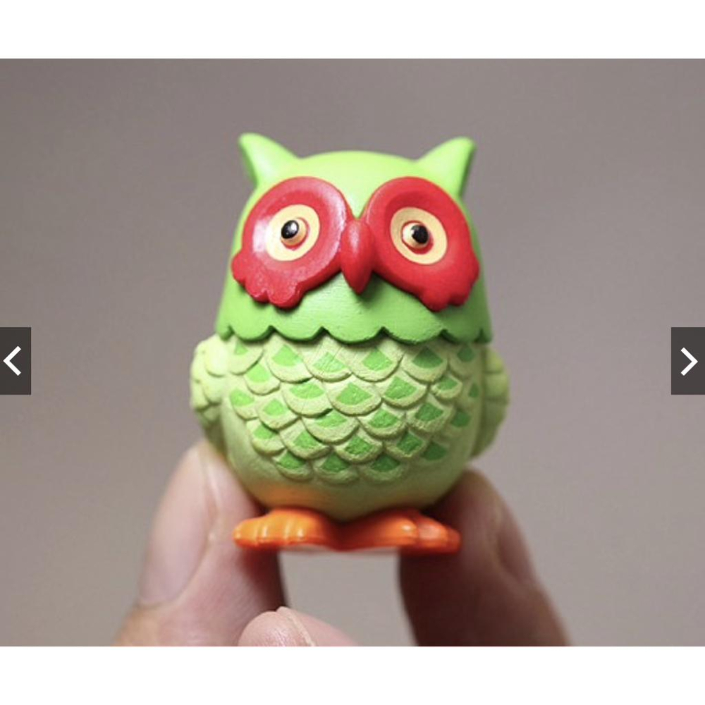 4入 貓頭鷹 大眼貓頭鷹 仿真動物 情侶手辦 公仔玩偶小清新微景觀園藝造景公仔-細節圖2