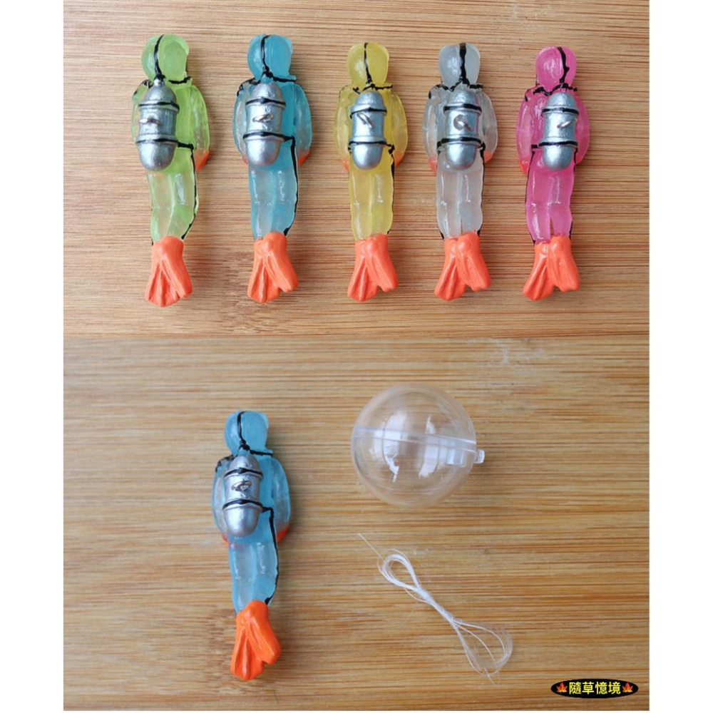 夜光 仿真 潛水員 潛水 浮球 潛水夫 珊瑚 懸浮  水族 魚缸 微景觀 造景 裝飾 樹脂 模型-細節圖9