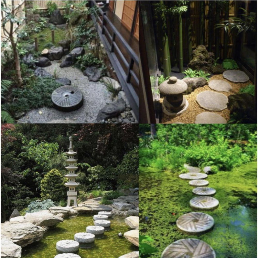 （手工泥雕）日式 迷你 踏腳石 磨盤 草地磚 踏石 踏階 階梯 佛系 襌意 復古 水陸缸 水草缸 造景 微景觀-細節圖2