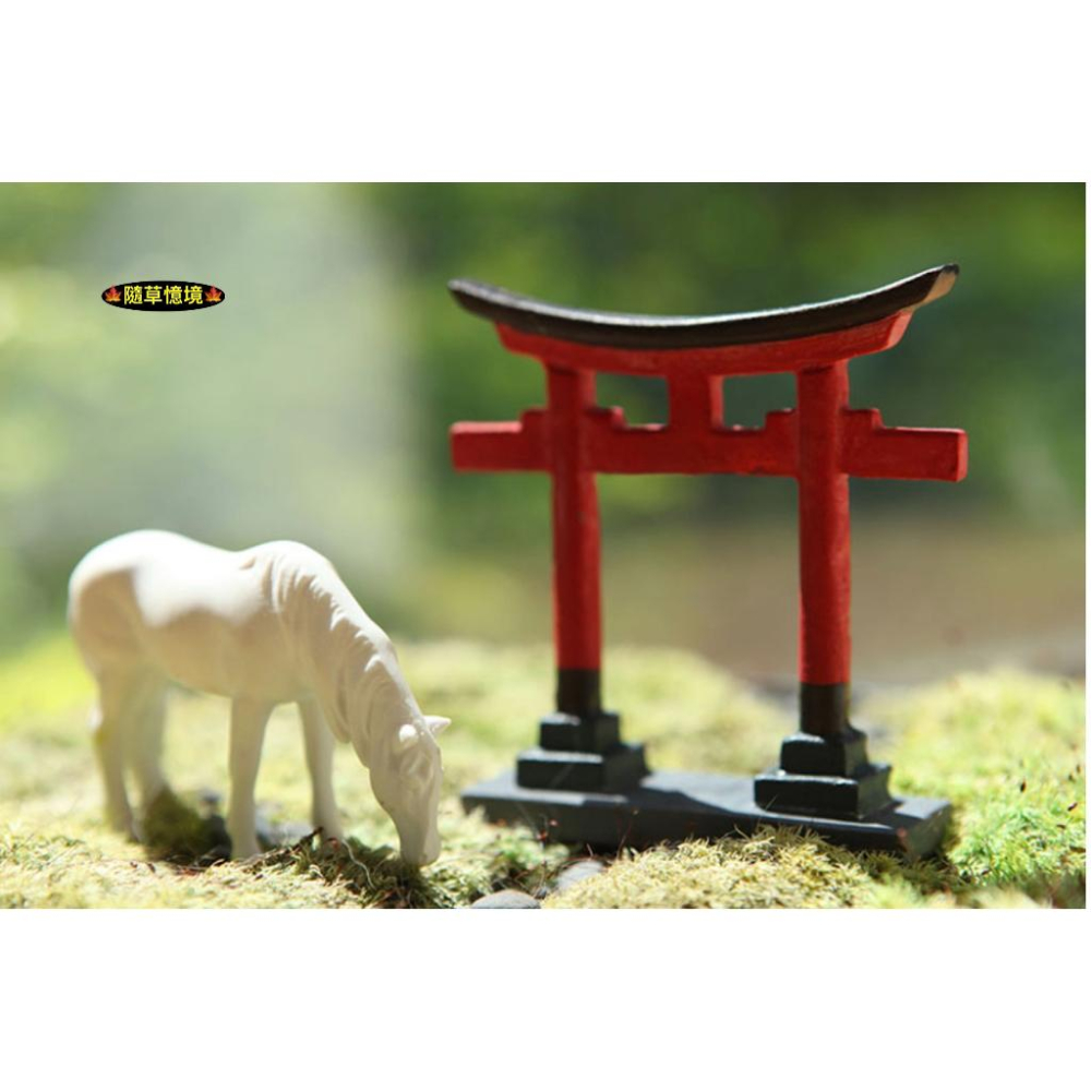 （多色款）迷你仿真 鳥居 沙盤 日式建築 紅大門 苔蘚 生態 水族 小魚缸 造景假山 娃娃屋 袖珍 食玩 微縮 微景觀-細節圖7