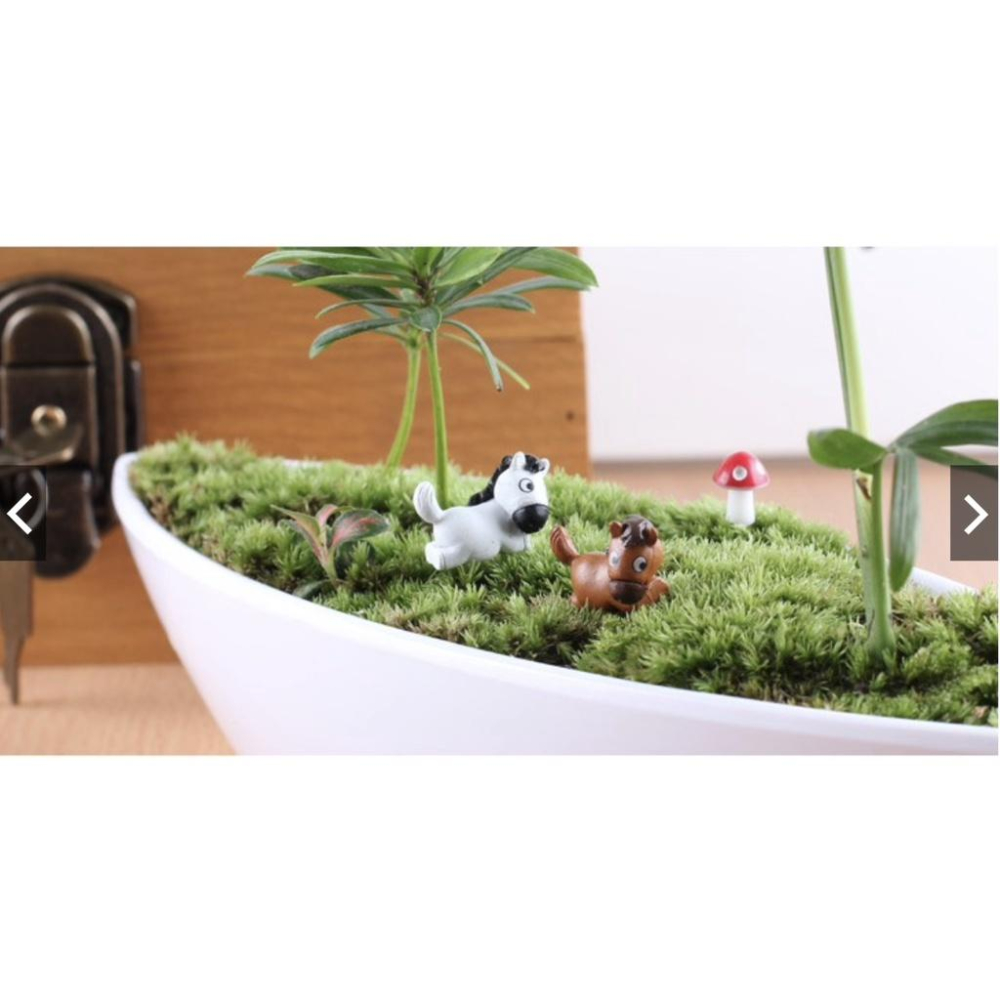 （1入/2入）臥姿 小馬 馬  可愛 pony 公仔 DIY 組裝 小擺件 玩具 苔蘚 微景觀 飾品 公仔-細節圖5