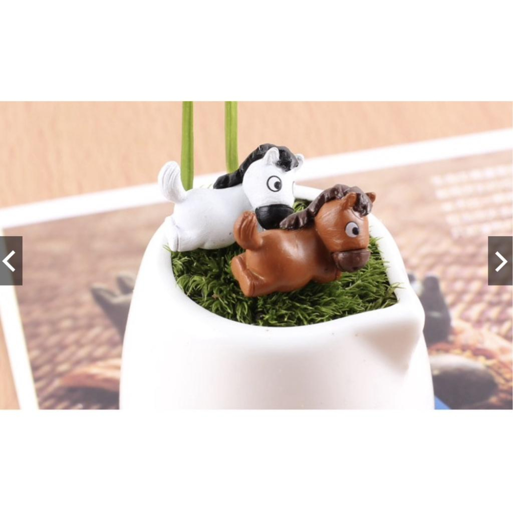 （1入/2入）臥姿 小馬 馬  可愛 pony 公仔 DIY 組裝 小擺件 玩具 苔蘚 微景觀 飾品 公仔-細節圖6